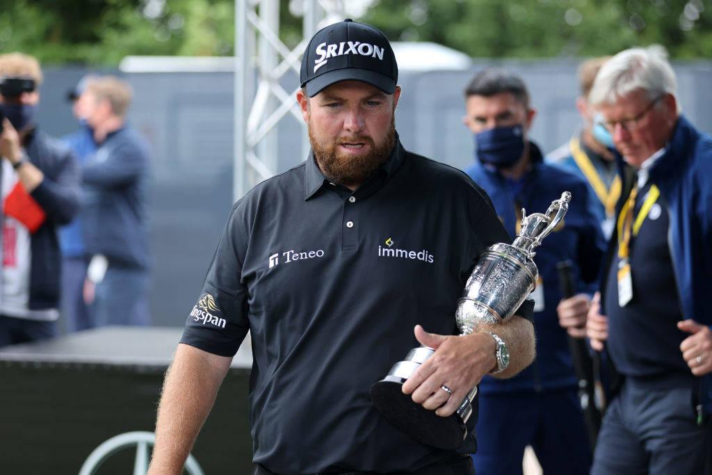Shane Lowry returns the Claret Jug